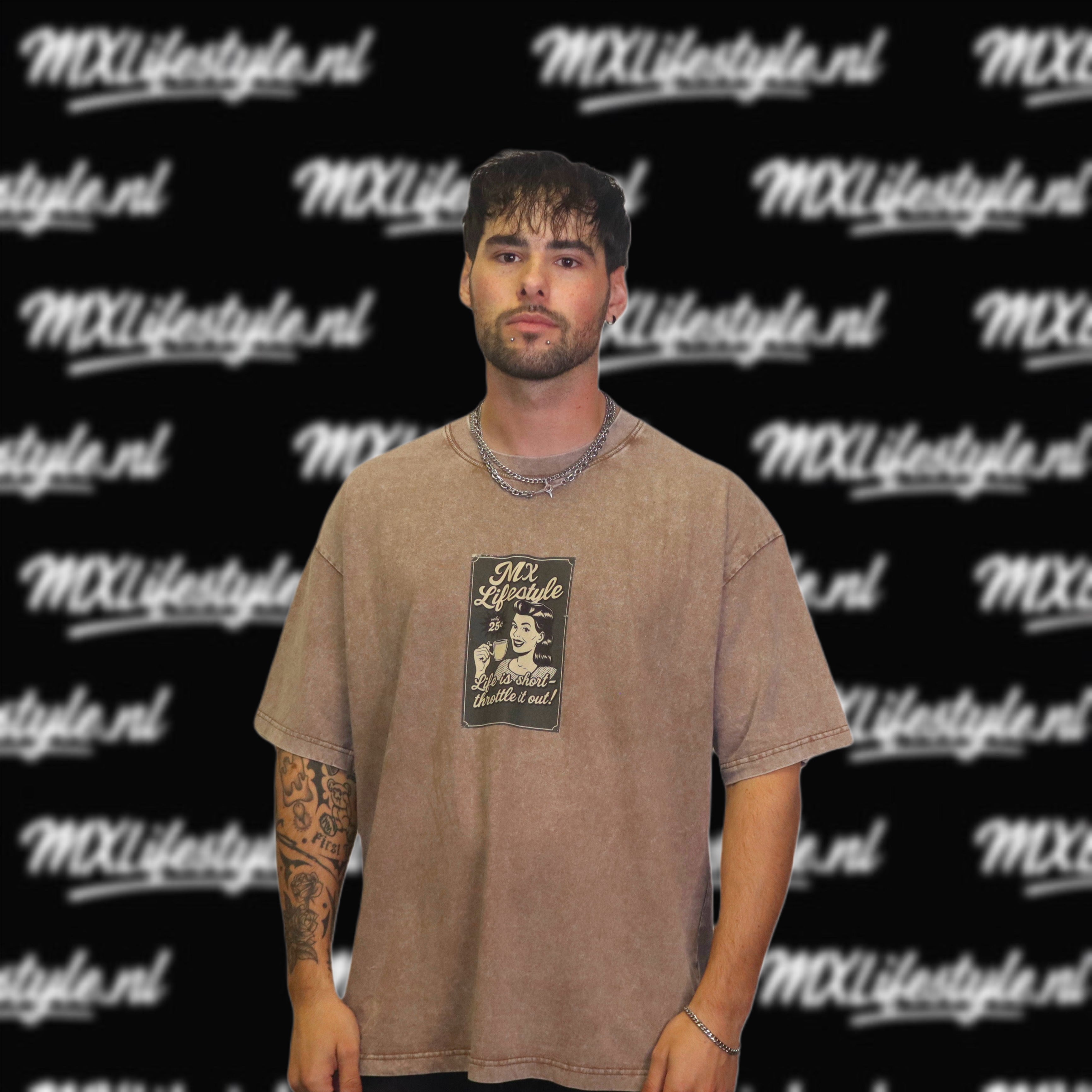 Life is short throttle it out oversized T